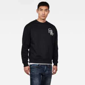 G-STAR Sweatshirt - Graphic 11 stor r sw ls black