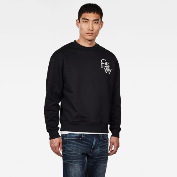 G-STAR Sweatshirt - Graphic 11 stor r sw ls black