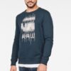 G-STAR Sweatshirt - Graphic 8 r sw ls steel-blue