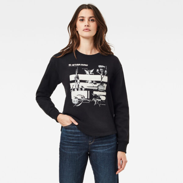 G-STAR Sweatshirt - Graphic thistle xzyph r sw wmn ls black