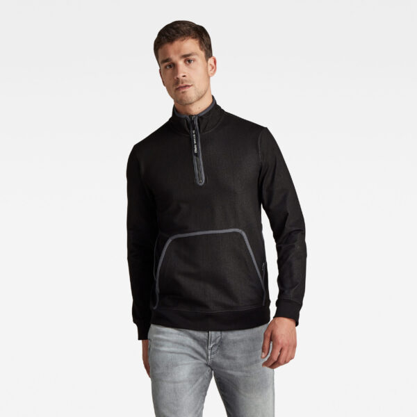 G-STAR Sweatshirt - Half zip bound tweeter t ls black