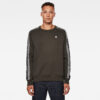 G-STAR Sweatshirt - Sport Heather Stripe r sw ls dark green