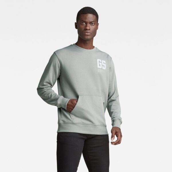 G-STAR Sweatshirt - Stitch pocket r sw grey