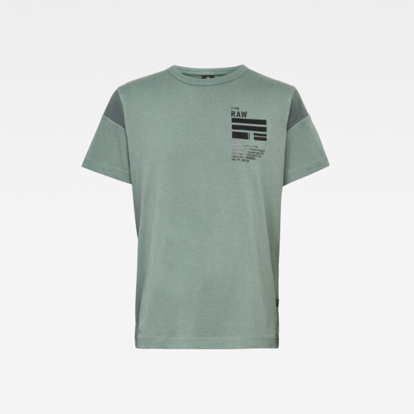 G-STAR T-Shirt - C&S Back Graphic + Loose R T SS Green Grey