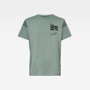 G-STAR T-Shirt - C&S Back Graphic + Loose R T SS Green Grey