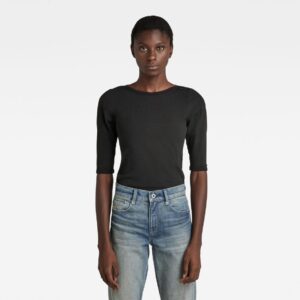 G-STAR T-Shirt - Slim Rib Boat 12 sl black