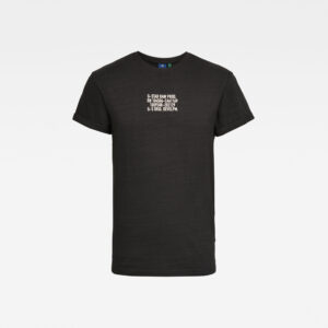 G-STAR T-shirt - Chest text graphic r t black