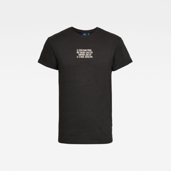 G-STAR T-shirt - Chest text graphic r t black