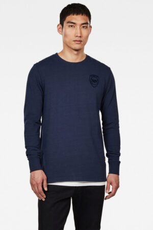 G-STAR T-shirt - Graphic 10 r t ls dark blue G-STAR T-shirt - Graphic 10 r t ls dark blue