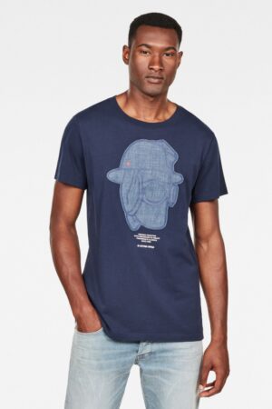 G-STAR T-shirt - Graphic 10 r t ss dark blue G-STAR T-shirt - Graphic 10 r t ss dark blue
