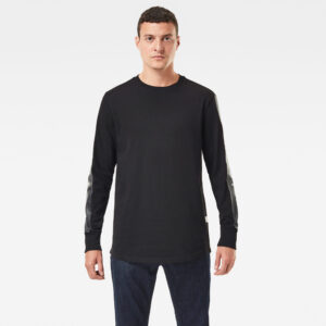 G-STAR T-shirt - Gs raw sleeve logo+ r t ls black