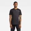 G-STAR T-shirt - Multi stencil gr slim r t black