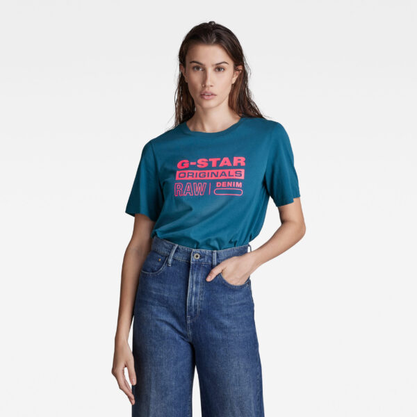 G-STAR T-shirt - Originals label r t wmn blue G-STAR T-shirt - Originals label r t wmn blue