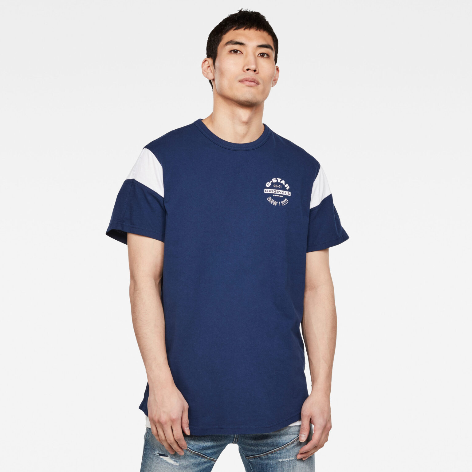 G-STAR T-shirt - Sport panel originals logo gr r t s royal blue