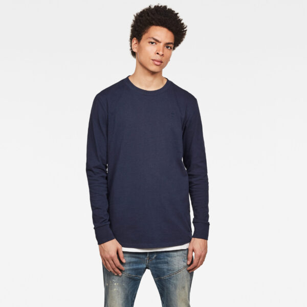 G-STAR T-shirt - Swando loose r t ls dark blue G-STAR T-shirt - Swando loose r t ls dark blue