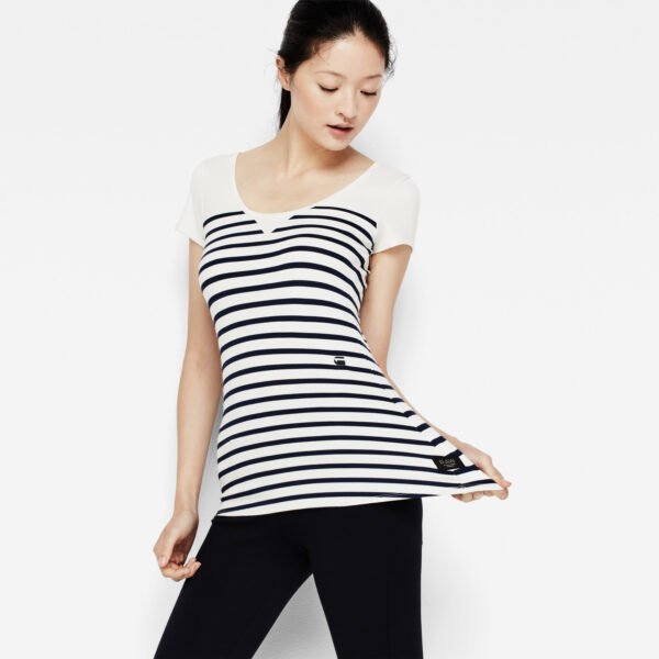 G-STAR T-shirt - Ultimate Stretch Short Sleeve T-shirt striped