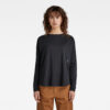 G-STAR T-shirt - Woven mix loose r t ls wmn black