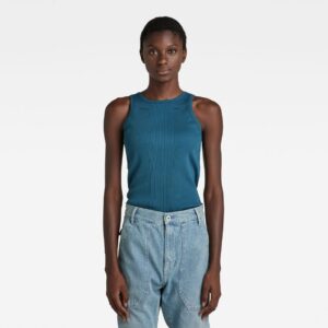 G-STAR Tank top - Engineered rib tank top blue G-STAR Tank top - Engineered rib tank top blue