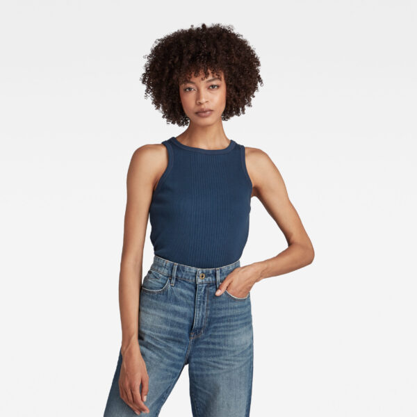 G-STAR Tank top - Engineered rib tank top blue G-STAR Tank top - Engineered rib tank top blue