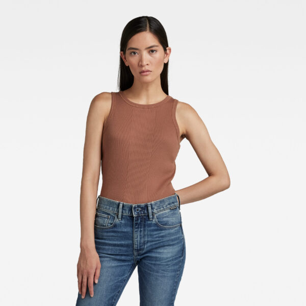 G-STAR Tank top - Engineered rib tank top brown G-STAR Tank top - Engineered rib tank top brown
