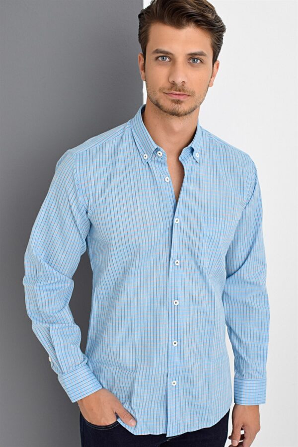 G617 DEWBERRY LINEN SHIRT-BLUE