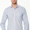 G625 DEWBERRY LINEN SHIRT-PLAIN BLUE