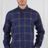 G656 DEWBERRY MEN'S SHIRT-NAVY-BROWN
