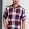 G662 DEWBERRY MEN'S SHIRT-NAVY-BURGUNDY