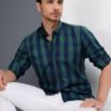 G665 DEWBERRY MEN'S SHIRT-NAVY-GREEN