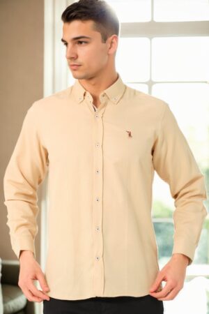 G674 DEWBERRY MEN'S SHIRT-BEIGE-3 G674 DEWBERRY MEN'S SHIRT-BEIGE-3