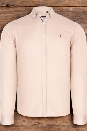 G674 DEWBERRY MEN'S SHIRT-PLAIN BEIGE G674 DEWBERRY MEN'S SHIRT-PLAIN BEIGE