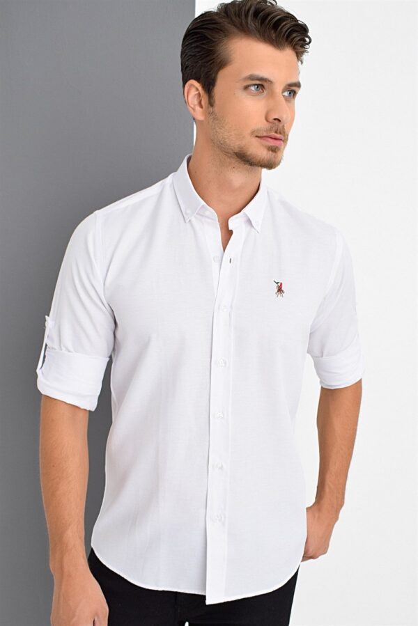 G674 DEWBERRY MEN'S SHIRT-WHITE