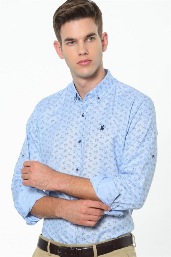 G686 DEWBERRY MEN'S SHIRT-BLUE