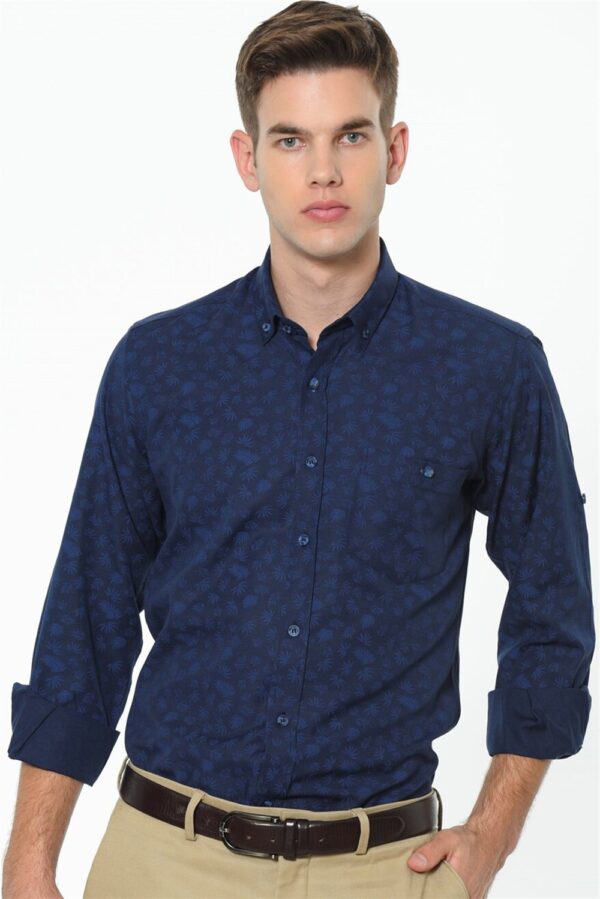 G690 DEWBERRY MEN'S SHIRT-NAVY BLUE