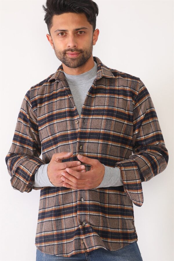 G695 DEWBERRY MEN'S SHIRT-BROWN