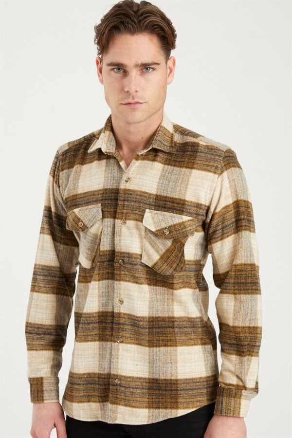 G697 DEWBERRY MEN'S SHIRT-BEIGE