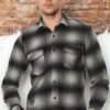 G697 DEWBERRY MENS SHIRT-BLACK-ANTHRACITE