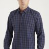 G703 DEWBERRY MEN'S SHIRT-NAVY-BROWN