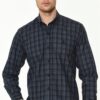 G703 DEWBERRY MEN'S SHIRT-NAVY-KHAKI