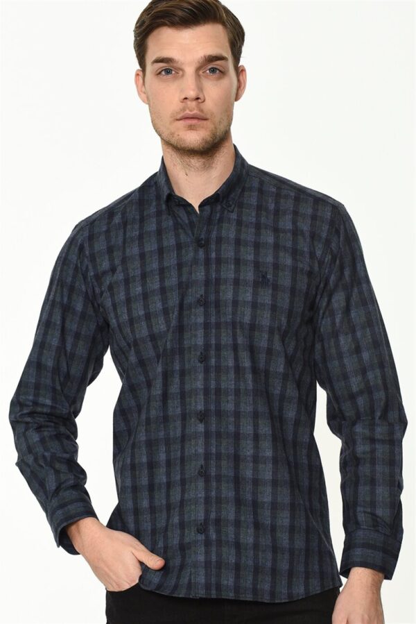 G703 DEWBERRY MEN'S SHIRT-NAVY-KHAKI