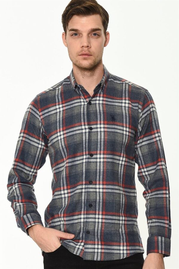 G706 DEWBERRY MEN'S SHIRT-NAVY BLUE