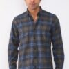 G709 DEWBERRY MEN'S SHIRT-NAVY-BROWN