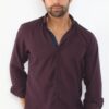G710 DEWBERRY MEN'S SHIRT-BURGUNDY