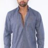 G713 DEWBERRY MEN'S SHIRT-NAVY BLUE