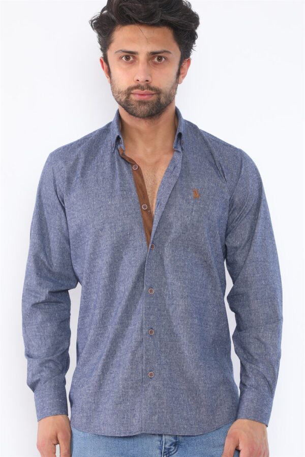 G713 DEWBERRY MEN'S SHIRT-NAVY BLUE