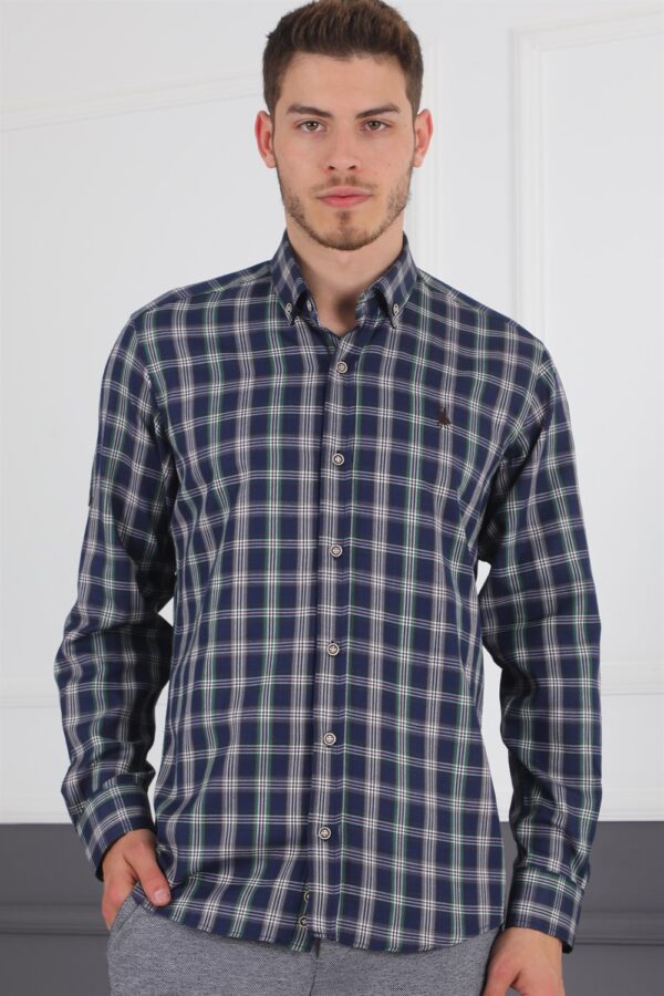 G718 DERBERRY MEN'S SHIRT-NAVY BLUE