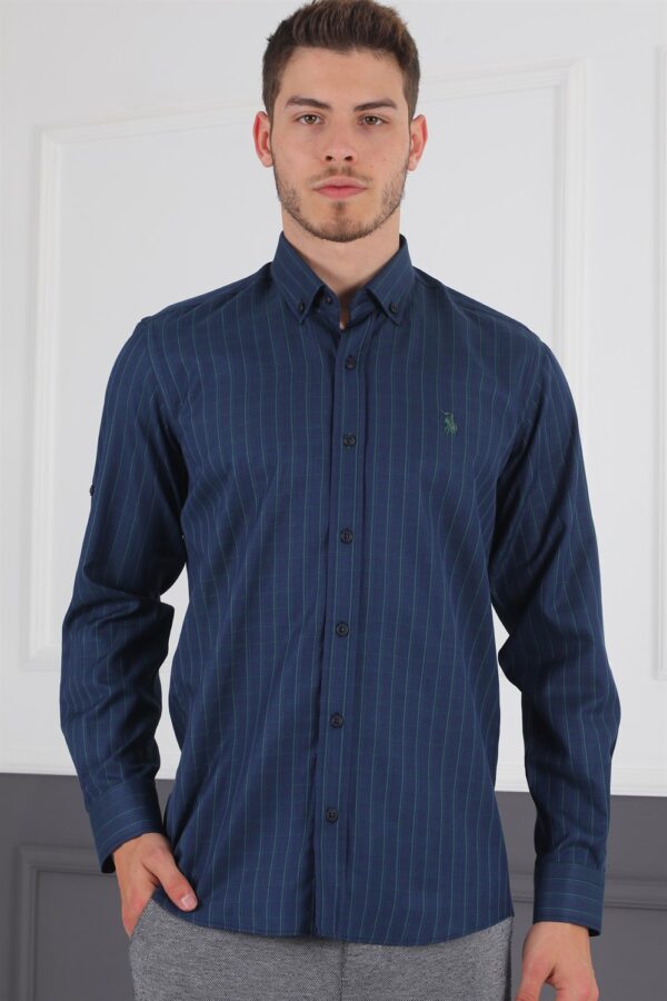 G720 DEWBERRY MEN'S SHIRT-NAVY-KHAKI