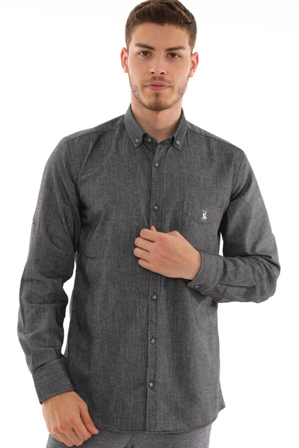 G723 DEWBERRY MEN'S SHIRT-BLACK