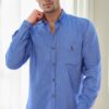 G723 DEWBERRY MEN'S SHIRT-BLUE-1