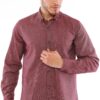 G723 DEWBERRY MEN'S SHIRT-BURGUNDY